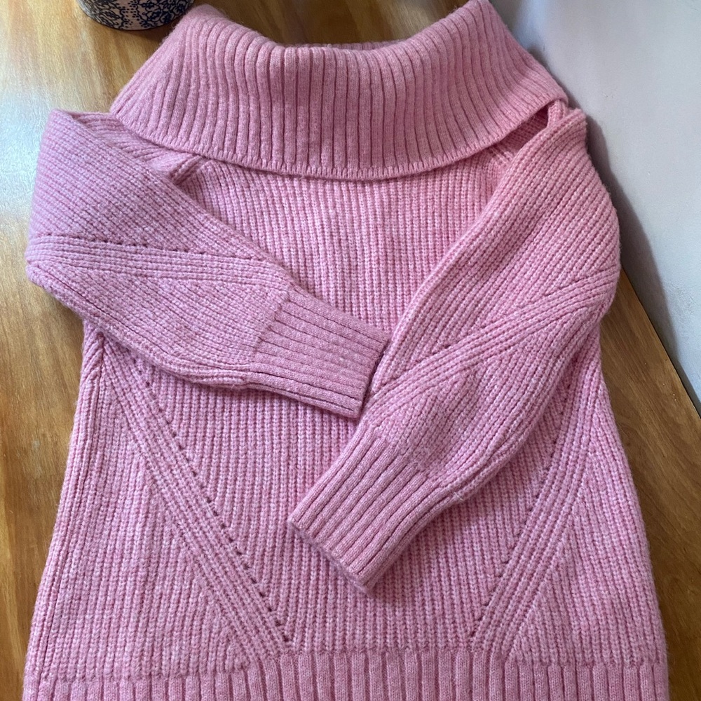 Anthropologie Pilcro Pink Cowl Neck Cozy Sweater $128?